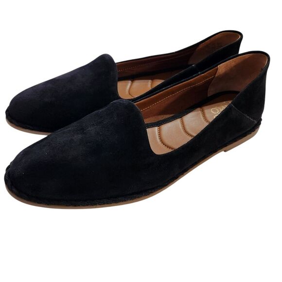 Franco Sarto Shoes - Franco Sarto Jasmine Loafers Black Suede Leather Flats Women's Size 7.5